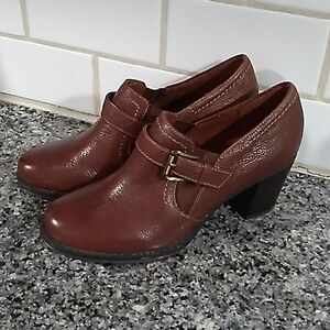 Naturalizer N5 Comfort Brown Leather Buckle Ankle Booties. Sz 5.5-6 (UK 4) NWOT